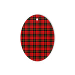 Wallace Tartan Oval Ornaments, Christmas Tree Ornament, Plaid Christmas Ornaments, Ceramic Oval Christmas Tree Decoration, Tartan Oval Ornaments, Christmas Tree Ornament, Plaid Christmas Ornaments, Ceramic Oval Christmas Tree Decoration