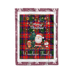 Personalized Gift Tartan Plaid Blanket Clan Wauchope With Funny Santa Snowman Reindeer Merry Christmas Fleece Blanket, Home Living Room, Plaid Blanket, Tartan Blanket, Scottish Blanket, Buffalo fleece blanket, Christmas Blanket