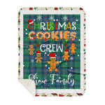 Personalized Gift Tartan Plaid Blanket Clan Shaw Ancient With Christmas Cookie Baking Crew Christmas Gift Sherpa Blanket, tartan sherpa blanket,buffalo plaid sherpa blanket,christmas sherpa blanket,Christmas Throw Blanket,green plaid sherpa blanket,green sherpa blanket