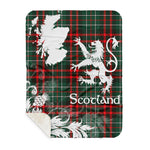 Sherpa Blanket - Tartan Blanket Thistle and Lion Scottish Clan MacDiarmid Plaid Blanket, plaid sherpa blanket queen,purple sherpa blanket,queen sherpa blanket,queen size sherpa blanket,red sherpa blanket,scottish tartan blankets,sherpa blanket,sherpa christmas blanket