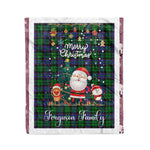 Personalized Gift Tartan Plaid Blanket Clan Ferguson of Balquhidder With Funny Santa Snowman Reindeer Merry Christmas Fleece Blanket, Home Living Room, Plaid Blanket, Tartan Blanket, Scottish Blanket, Buffalo fleece blanket, Christmas Blanket