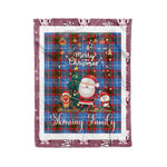 Personalized Gift Tartan Plaid Blanket Clan Skirving With Funny Santa Snowman Reindeer Merry Christmas Fleece Blanket, Home Living Room, Plaid Blanket, Tartan Blanket, Scottish Blanket, Buffalo fleece blanket, Christmas Blanket