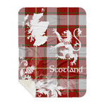 Sherpa Blanket - Tartan Blanket Thistle and Lion Scottish Clan MacFie Plaid Blanket, plaid sherpa blanket queen,purple sherpa blanket,queen sherpa blanket,queen size sherpa blanket,red sherpa blanket,scottish tartan blankets,sherpa blanket,sherpa christmas blanket