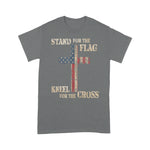 Scotstee Shop - Stand For The Flag Kneel For The Cross Faith US Patriotic 4th Of July Shirt Stand For The Flag Kneel For The Cross T Shirt