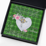 Gift For My Beautiful Girlfriend Necklace Valentine Necklace Clan Forrester Hunting Tartan Cross Dancing Necklace Scottish Tartan Jewelry