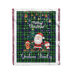 Personalized Gift Tartan Plaid Blanket Clan Graham of Montrose With Funny Santa Snowman Reindeer Merry Christmas Fleece Blanket, Christmas Blanket, Plaid Blanket, Tartan Blanket,Scottish Blanket