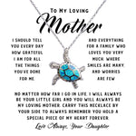 To My Loving Mother Necklace Where Are Smiles Are Many And Worries Are Few Gift For Her Mother's Day Sea Turtle Necklace