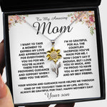 Sunflower Pendant Necklace - To my Amazing Mom Gift From Son Mother's Day Necklace