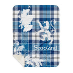Sherpa Blanket - Tartan Blanket Thistle and Lion Scottish Clan Roberton Plaid Blanket, plaid sherpa blanket queen,purple sherpa blanket,queen sherpa blanket,queen size sherpa blanket,red sherpa blanket,scottish tartan blankets,sherpa blanket,sherpa christmas blanket