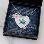 Sea Turtle Necklace Gift for My Beautiful Girlfriend Valentines Necklace Clan Hutton Tartan Blue Turtle Necklace