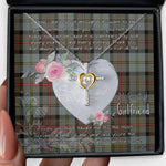 Gift For My Beautiful Girlfriend Necklace Valentine Necklace Clan MacLeod Of Harris Weathered Tartan Cross Dancing Necklace Scottish Tartan Jewelry