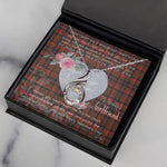 Rising Phoenix Necklace - Valentine Necklace Clan Cumming Weathered Tartan Gift for Girlfriend, Gift for My Wife Rising Phoenix Necklace