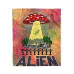Scotstee Shop - Scotstee Shop Blanket Alien Abduction Magic Mushroom UFO Hippie Fleece Blanket