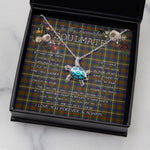 Sea Turtle Necklace To My Beautiful Soulmate Necklace In Your Eyes I Have Found My Home Clan Fraser Hunting Tartan Blue Turtle Necklace