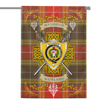 House Flag - Buchanan Old Set Weathered Irish Shield Celtic Cross Tartan Garden Flag St Patrick's Day Garden Flag