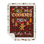 Personalized Gift Tartan Plaid Blanket Clan MacAlister of Skye With Christmas Cookie Baking Crew Christmas Gift Sherpa Blanket, tartan sherpa blanket,buffalo plaid sherpa blanket,christmas sherpa blanket,Christmas Throw Blanket,green plaid sherpa blanket,green sherpa blanket