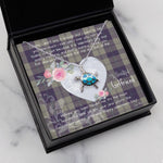 Sea Turtle Necklace Gift for My Beautiful Girlfriend Valentines Necklace Clan Cunningham Dress Blue Tartan Blue Turtle Necklace