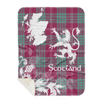 Sherpa Blanket - Tartan Blanket Thistle and Lion Scottish Clan Crawford Ancient Plaid Blanket, plaid sherpa blanket queen,purple sherpa blanket,queen sherpa blanket,queen size sherpa blanket,red sherpa blanket,scottish tartan blankets,sherpa blanket,sherpa christmas blanket