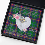 Gift For My Beautiful Girlfriend Necklace Valentine Necklace Clan Young Tartan Cross Dancing Necklace Scottish Tartan Jewelry