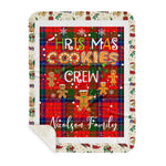 Personalized Gift Tartan Plaid Blanket Clan Nicolson With Christmas Cookie Baking Crew Christmas Gift Sherpa Blanket, tartan sherpa blanket,buffalo plaid sherpa blanket,christmas sherpa blanket,Christmas Throw Blanket,green plaid sherpa blanket,green sherpa blanket