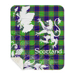 Sherpa Blanket - Tartan Blanket Thistle and Lion Scottish Clan Colville Plaid Blanket, plaid sherpa blanket queen,purple sherpa blanket,queen sherpa blanket,queen size sherpa blanket,red sherpa blanket,scottish tartan blankets,sherpa blanket,sherpa christmas blanket