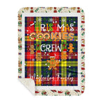 Personalized Gift Tartan Plaid Blanket Clan Masterton Bcn With Christmas Cookie Baking Crew Christmas Gift Sherpa Blanket, tartan sherpa blanket,buffalo plaid sherpa blanket,christmas sherpa blanket,Christmas Throw Blanket,green plaid sherpa blanket,green sherpa blanket