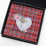 Gift For My Beautiful Girlfriend Necklace Valentine Necklace Clan Meikle Tartan Cross Dancing Necklace Scottish Tartan Jewelry