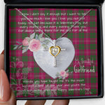 Gift For My Beautiful Girlfriend Necklace Valentine Necklace Clan Crawford Modern Tartan Cross Dancing Necklace Scottish Tartan Jewelry