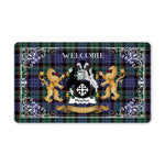Doormat - Tartan Door Mat The Family Fletcher Modern Welcome Mat, Plaid Doormat Scottish