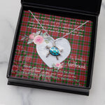 Sea Turtle Necklace Gift for My Beautiful Girlfriend Valentines Necklace Clan Blackford Tartan Blue Turtle Necklace