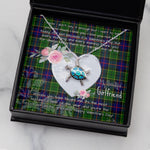 Sea Turtle Necklace Gift for My Beautiful Girlfriend Valentines Necklace Clan Forsyth Tartan Blue Turtle Necklace