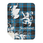 Scotstee Shop - Tartan Blanket Thistle and Lion Scottish Clan Garden Plaid Blanket - Sherpa Blanket