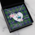 Sea Turtle Necklace Gift for My Beautiful Girlfriend Valentines Necklace Clan Oliphant Tartan Blue Turtle Necklace