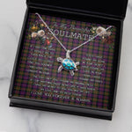 Sea Turtle Necklace To My Beautiful Soulmate Necklace In Your Eyes I Have Found My Home Clan MacDonald Modern Tartan Blue Turtle Necklace