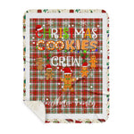 Personalized Gift Tartan Plaid Blanket Clan MacAlister Dress With Christmas Cookie Baking Crew Christmas Gift Sherpa Blanket, tartan sherpa blanket,buffalo plaid sherpa blanket,christmas sherpa blanket,Christmas Throw Blanket,green plaid sherpa blanket,green sherpa blanket