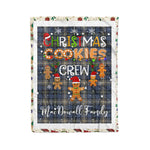 Personalized Gift Tartan Plaid Blanket Clan MacDowall With Christmas Cookie Baking Crew Christmas Gift Blanket, Plaid Blanket, Christmas Fleece Blanket, Christmas Blanket, Tartan Blanket, Scottish Blanket, Scotland Blanket, Family Name Blanket, Custom Blanket, Personalized Blanket