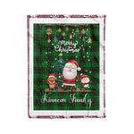 Personalized Gift Tartan Plaid Blanket Clan Kinnear With Funny Santa Snowman Reindeer Merry Christmas Fleece Blanket, Home Living Room, Plaid Blanket, Tartan Blanket, Scottish Blanket, Buffalo fleece blanket, Christmas Blanket