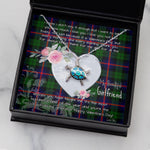 Sea Turtle Necklace Gift for My Beautiful Girlfriend Valentines Necklace Clan Urquhart Tartan Blue Turtle Necklace