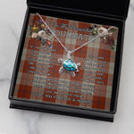 Sea Turtle Necklace To My Beautiful Soulmate Necklace In Your Eyes I Have Found My Home Clan Davidson Dress Dancers Tartan Blue Turtle Necklace