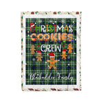 Personalized Gift Tartan Plaid Blanket Clan Blackadder With Christmas Cookie Baking Crew Christmas Gift Blanket, Plaid Blanket, Christmas Fleece Blanket, Christmas Blanket, Tartan Blanket, Scottish Blanket, Scotland Blanket, Family Name Blanket, Custom Blanket, Personalized Blanket