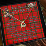 To My Beautiful Soulmate Necklace In Your Eyes I Have Found My Home Clan MacDonell Of Keppoch Modern Tartan Wishbone Dancing Necklace