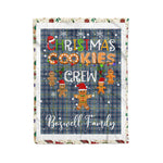 Personalized Gift Tartan Plaid Blanket Clan Boswell With Christmas Cookie Baking Crew Christmas Gift Blanket, Plaid Blanket, Christmas Fleece Blanket, Christmas Blanket, Tartan Blanket, Scottish Blanket, Scotland Blanket, Family Name Blanket, Custom Blanket, Personalized Blanket