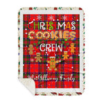 Personalized Gift Tartan Plaid Blanket Clan MacGillivray With Christmas Cookie Baking Crew Christmas Gift Sherpa Blanket, tartan sherpa blanket,buffalo plaid sherpa blanket,christmas sherpa blanket,Christmas Throw Blanket,green plaid sherpa blanket,green sherpa blanket