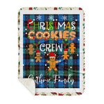 Personalized Gift Tartan Plaid Blanket Clan Guthrie Ancient With Christmas Cookie Baking Crew Christmas Gift Sherpa Blanket, tartan sherpa blanket,buffalo plaid sherpa blanket,christmas sherpa blanket,Christmas Throw Blanket,green plaid sherpa blanket,green sherpa blanket