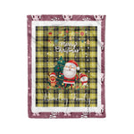 Personalized Gift Tartan Plaid Blanket Clan Barclay Dress With Funny Santa Snowman Reindeer Merry Christmas Fleece Blanket, Home Living Room, Plaid Blanket, Tartan Blanket, Scottish Blanket, Buffalo fleece blanket, Christmas Blanket