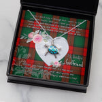 Sea Turtle Necklace Gift for My Beautiful Girlfriend Valentines Necklace Clan Stewart Atholl Modern Tartan Blue Turtle Necklace