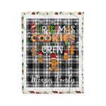 Scotstee Shop - Fleece Blanket - Personalized Gift Tartan Plaid Blanket Clan Menzies Modern With Christmas Cookie Baking Crew Christmas Gift Blanket