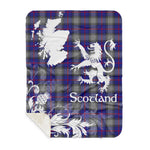 Sherpa Blanket - Tartan Blanket Thistle and Lion Scottish Clan Kinnaird Plaid Blanket, plaid sherpa blanket queen,purple sherpa blanket,queen sherpa blanket,queen size sherpa blanket,red sherpa blanket,scottish tartan blankets,sherpa blanket,sherpa christmas blanket