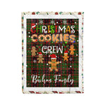 Personalized Gift Tartan Plaid Blanket Clan Buchan With Christmas Cookie Baking Crew Christmas Gift Blanket, Plaid Blanket, Christmas Fleece Blanket, Christmas Blanket, Tartan Blanket, Scottish Blanket, Scotland Blanket, Family Name Blanket, Custom Blanket, Personalized Blanket