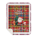 Personalized Gift Tartan Plaid Blanket Clan Drummond Of Strathallan With Funny Santa Snowman Reindeer Merry Christmas Gift Sherpa Blanket, blue plaid sherpa blanket,blue tartan sherpa blanket,Buchan,buffalo plaid sherpa blanket,christmas sherpa blanket,Christmas Throw Blanket